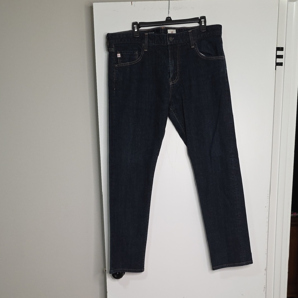 AG Adriano Goldschmied Men's Deep Indigo Straight Jeans